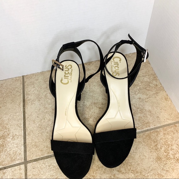 Sam Edleman black velvet block heels - Picture 2 of 5